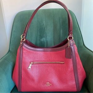 Coach red shoulder bag